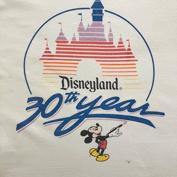 Disneyland 30th Year Anniversary White Tee Size Small - Picture 2 of 6
